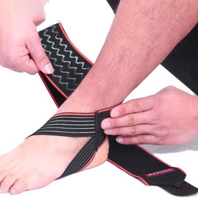 China Adjustable Elastic Basketball Sports Ankle Support Sleeve Non-Slip Compression Ankle Brace for sale