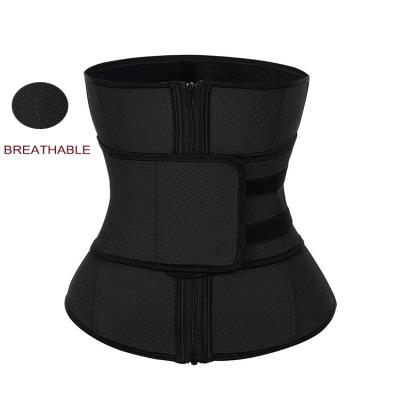 China Custom Hot Selling Slimming Trainer Comfortable Adjustable Belly Women Latex Waist Belt With Zipper for sale