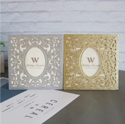 China NEW Europe Design Laser Cut Wedding Card Invitations Good Quality Wedding Cards For Wedding Guests for sale