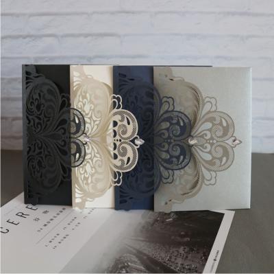 China Europe New Arrivals Best Selling Wedding Card Invitation Laser Cut Wedding Cards Design for sale