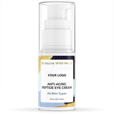 China Anti-Puffiness OEM Peptide Natural Anti Aging Eye Cream Best For Dark Circles And Under Eye Bags for sale