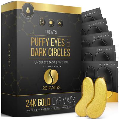 China Gold Custom Collagen Moisturizer Private Label 24K Wireless Treatment Refresh Dry Eyes Anti Wrinkle Spot Disposable Eye Mask Sleep for sale