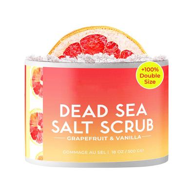 China OEM Dead Sea Salt Grapefruit Essential Oil Natural DEEP CLEANSING Face Exfoliating Body Scrub For Women Anti Acne for sale