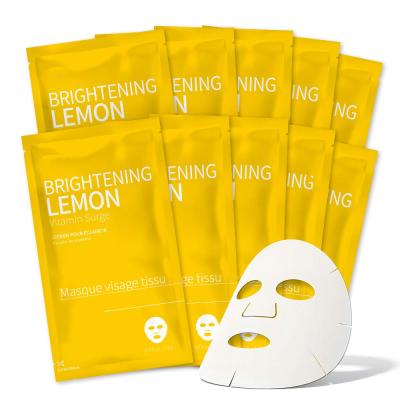 China Acne Treatment/Blackahead Removal/Deep Cleansing/Firming Private Custom Label Soothing Soothing Whitening Moisturizing Charm Up Brightening Lemon Sheet Mask for sale