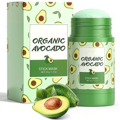 China Natural Organic Green Tea Clay Facial Stick Mask 100% Moisturizer Private Label Avocado Dead Sea Mud Face Mask for sale