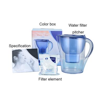 China Hotel Small Price Water Filter Kettle Personal Water Purification Water Filter Pitcher Pitcher With Carbon Filter for sale