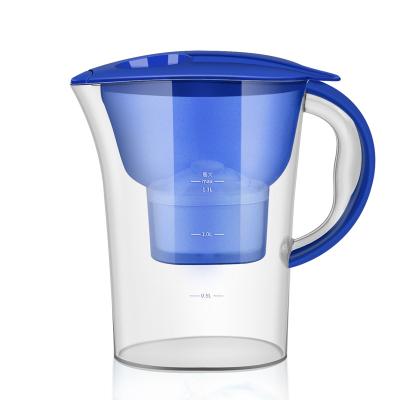 China Large-tasting 2.5L Portable Alkaline Drinking Water Filter Pitcher Alkaline Water Filter Jug Launcher for sale