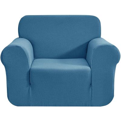 China Single Seat Stretch Chair Sofa Slipcover Couch Cover Settee Modern Soft With Bottom Elastic Checks Spandex Jacquard Fabric for sale