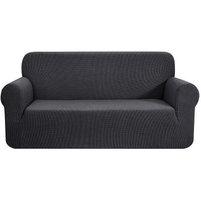 China Modern Three Seat Stretch Sofa Slipcover Couch Cover Settee Mantle High Soft With Bottom Elastic Checks Spandex Jacquard Fabric for sale