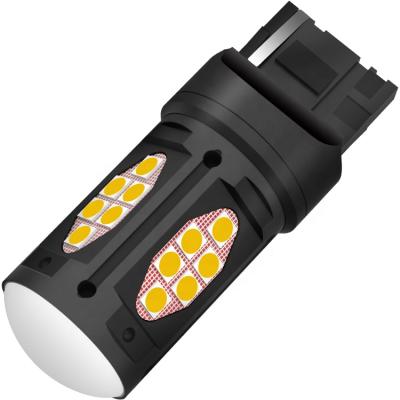 China 12v 24v 3030 3156 7440 s25 t25 t20 canbus ba15s ba15d w21w p21w 1156 led auto reverse emergency light 7440-30smd-3030-len amber for sale