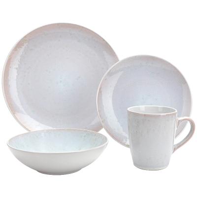 China Reactive Glazed Ceramic Dinnerware Set 16pcs/18pcs/24pcs Viable European Style Stoneware Dinnerware Set for sale