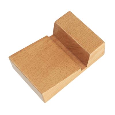 China Eco-friendly Natural Wooden Docks Display Bamboo Wood Cell Phone Holder Stand Holder for sale