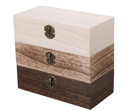 China Custom High Quality Handmade Wooden Craft Mini Box Polished Wood Box Bamboo Wooden Storage for sale