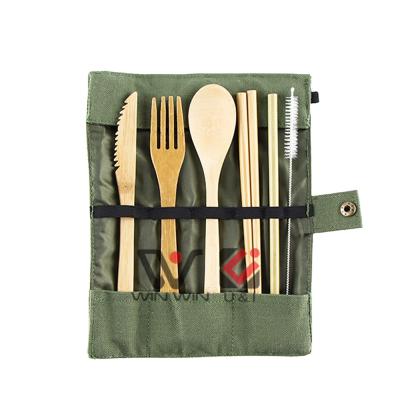 China Sustainable Eco Friendly Products Travel Uensils Set Portable Cutlery Set for sale