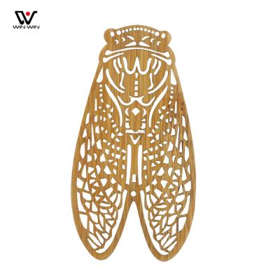 China Promotion Gift 2022 New Trend Wooden Key Ring Custom Hollow-carved Design Key Chain Animal Key Chain for sale