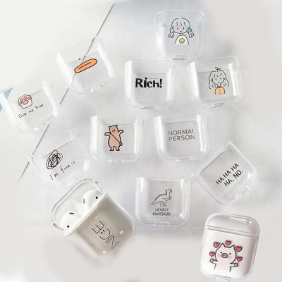 China Eco-friendly.Handmade Transparent Clear Hard Plastic Wireless Earphone Case Cover For Apple Airpod for sale