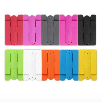 China Hot Selling Empty Silicone Smartphone Card Holder Stand For Mobile Phone for sale