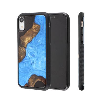 China New Resin Anti-fall Epoxy Wooden Phone Case Mobile Phone Case Accessories For iPhone 8 for sale