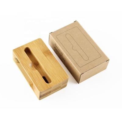 China Portable Mini Wood Phone Speaker Holder Bamboo Natural Wooden Phone Sound Speaker for sale