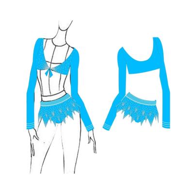 China Hot Selling Cheerleading Product Carnival Party Show Costume Glitter Dance Costume Custom Made S Uniform for sale