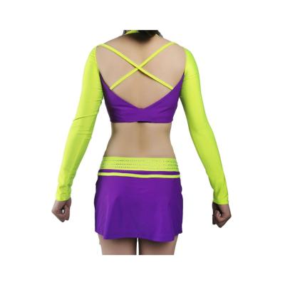 China 2022 New Style Spandex Cheerleader Latin Casual Uniform Dance Clothes Cheerleading Uniforms Wholesale S for sale