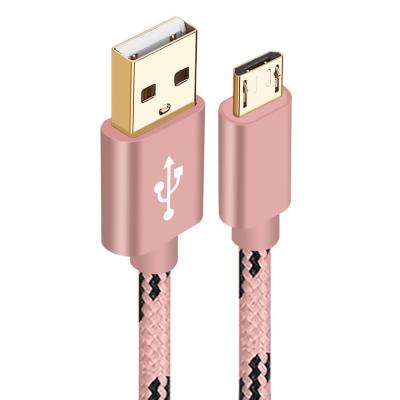 China Mobile Phone USB Charge and Sync Cable Micro Nylon Braided Cable Usb Android Charger Cable Fast Charging for sale