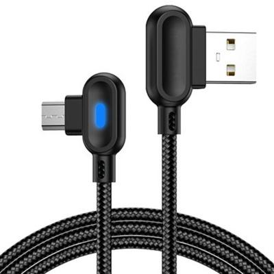 China 90 Degree With Light PUJIMAX Led 90 Degree Fast Sync Charging Cable Micro USB Data Cable Gaming With LED Light USB To Micro USB Adapter Cables for sale