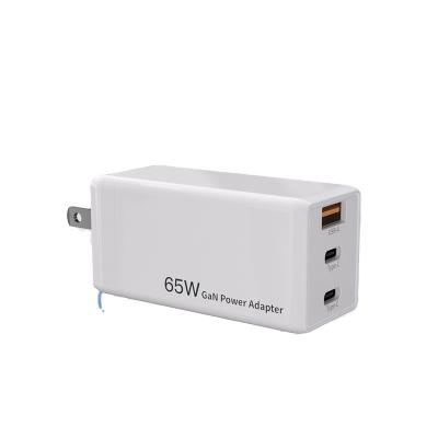 China PD65W QC3.0 USB C Home Charger 2-Port Home Wall Charger Super Fast Charging Portable Adapter Mobile Phone Travel Charger PD65W QC3.0 for sale