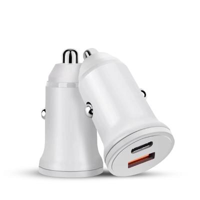 China Type-C Charger PUJIMAX Wholesale 2 Ports QC3.0 USB Car Charger PD20W Fast Charging Type C Fast Adapter For Xiaomi Huawei Samsung Smart Phones for sale