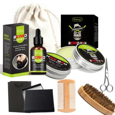 China Moisturize Organic Moisturize Beard Balm Growth Oil Beard Grooming Kit for sale