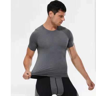 China Wholesale Cheap High Quality Breathable Mens Polyester Spandex Sport Gym Fitness Running Quick Dry Men's T-Shirt for sale