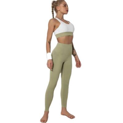 China Breathable Fitness Wear Sports Waist Trainer Legging Women Workout Beach Top OEM Sets for sale