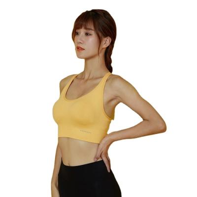 China Breathable Economic Custom Design Yoga Women Bra Sports Fitness Halter Crossback for sale