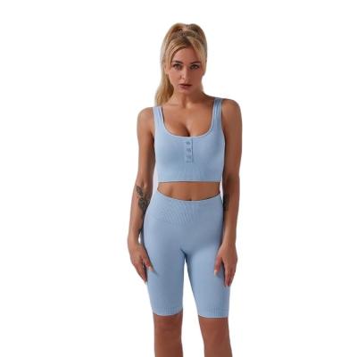 China High Quality Custom Made Breathable Yoga Bra And Short Legging Sets Seamless Women Set 2021 for sale