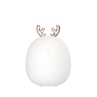 China Cute Minimalist Cute Mini Deer Ear Bedside Lamp Rabbit Ear Light USB Charging Lamp Warm Light Egg Shaped Cute Animal Night Light Table Lamp for sale