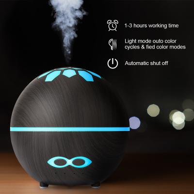 China Household Best Selling Carry Remote Humidifier Wooden Indoor Humidifier 400ml Capacity Easy Air Diffuser for sale