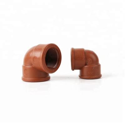 China PLASTIC WIRE FITTINGS PVC PVC FEMALE ELBOW FOR PIPING for sale