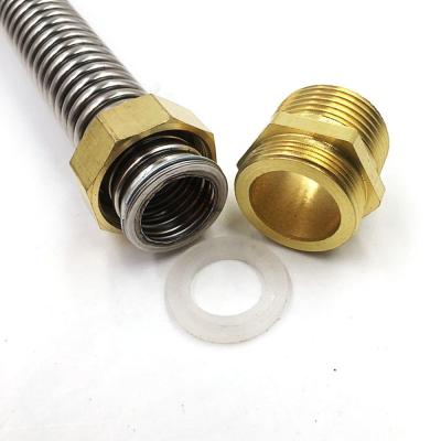 China 304 Stainless Steel Corrugated Stainless Steel Pipe With Brass Fitting For Air Conditioning Fan Coil for sale