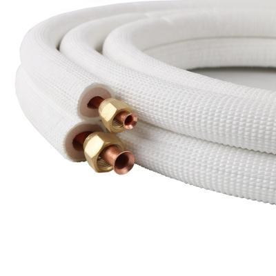 China Air Condition or Refrigerator Air Conditioner Split Spare Parts Connecting Insulation PVC Refrigerant Foam Insulated Pipe Pair Coil Copper Kit for sale