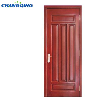 China Swing Swing Interior Wood Swing Door Single Door Design MDF And 4 Panel Wood Door for sale