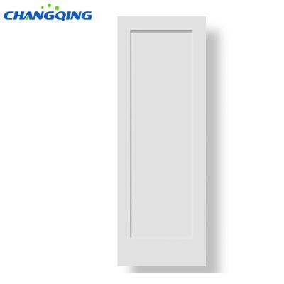 China Modern Interior White Primed Hollow Core Shaker 1 Panel Door Designs for sale