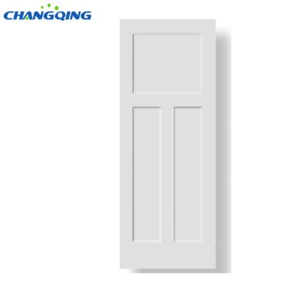 China Modern Shaker 3 Panel Style Interior Modern MDF Door With Door Jamb Price for sale