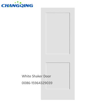 China Modern Modern 2-Panel Door Shaker Interior Cavity Core White Wood Design for sale