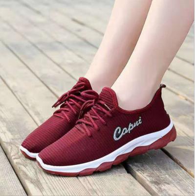 China Anti-Slippery Hot sale In stock factory Woman cheap breathable custom sock shoes walking sports shoes ladies wedge sneakers for sale