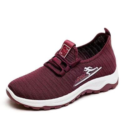 China Anti-Slippery Hot sale women shoes new design Sneakers Running Shoes Lace-up Breathable Jogging Shoes Leisure Outdoor Sneakers for sale