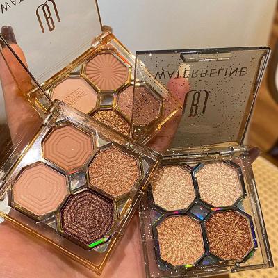 China Waterproof Hot sale 4 colors plastic eye shadow rich pigment maquillaje para mujer diy customize your own design eyeshadow palette for sale