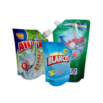 China Customized Recyclable Plastic Stand Up Spout Pouch Liquid Laundry Detergent Aluminum Packaging Bag for sale