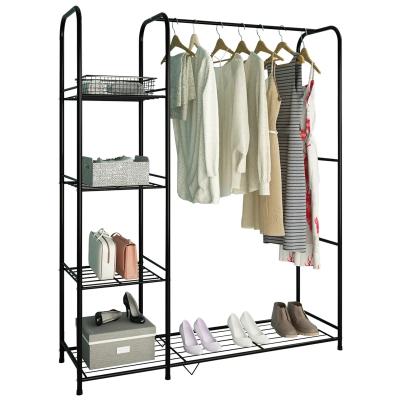 China Durable Heavy Duty Clothing Garment Rolling Rack With Wheels Height Adjustable Collapsible Clothes Rack for sale