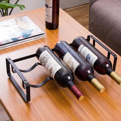 China Metal Wine Rack / Viable Bottle Holder - 4 Bottle Slots for sale