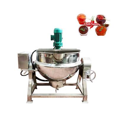 China Thickened Insulation Layer Steaming Kettle With Stirrer Pot Bottom Stirrer Boiling Scraping Sugar Syrup Cooking Machine for sale